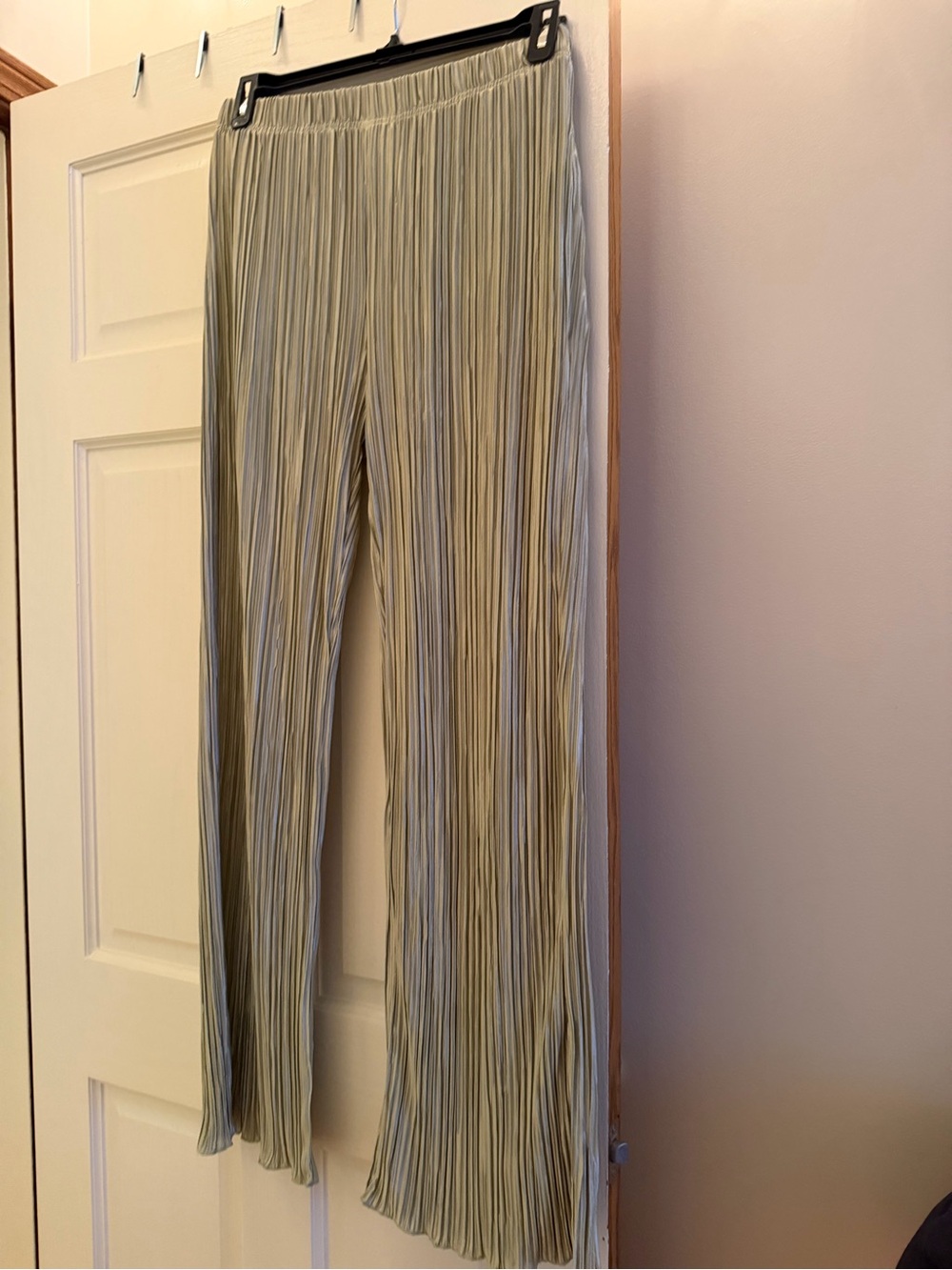 SHEIN Pleated Wide-Leg Pants in Sage